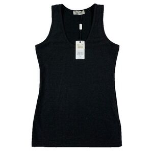 Anatomie Bri Tank Top Glitter Black Made In Italy Women's Small Brand New